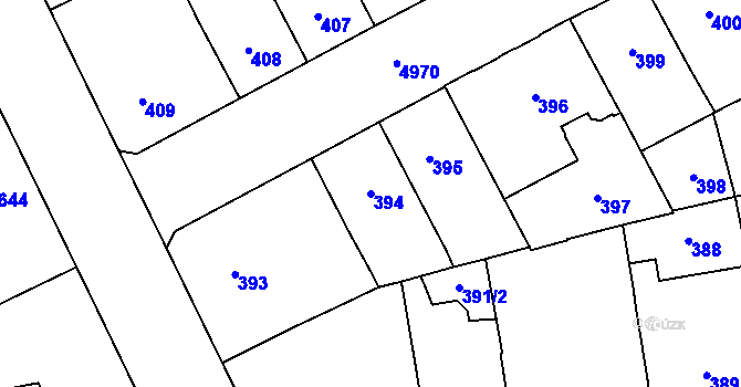 Parcela st. 394 v KÚ Přerov, Katastrální mapa