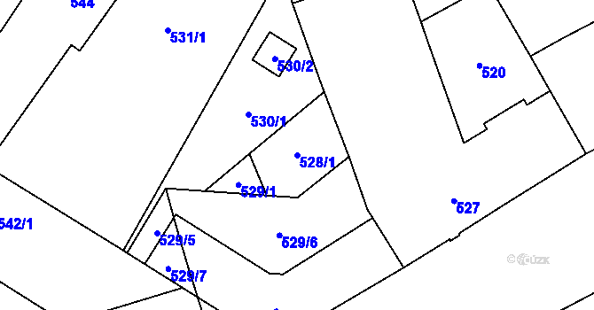 Parcela st. 528/1 v KÚ Přerov, Katastrální mapa