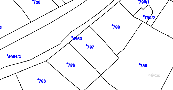 Parcela st. 787 v KÚ Přerov, Katastrální mapa