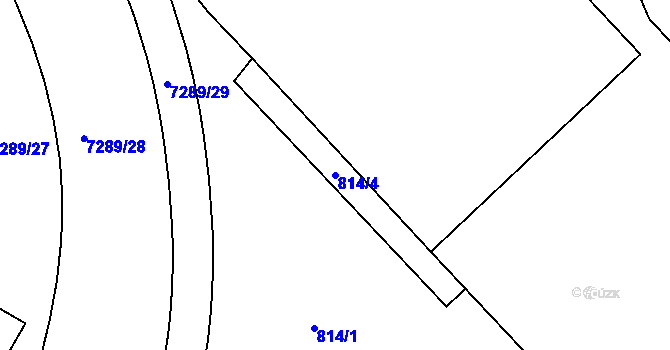 Parcela st. 814/4 v KÚ Přerov, Katastrální mapa