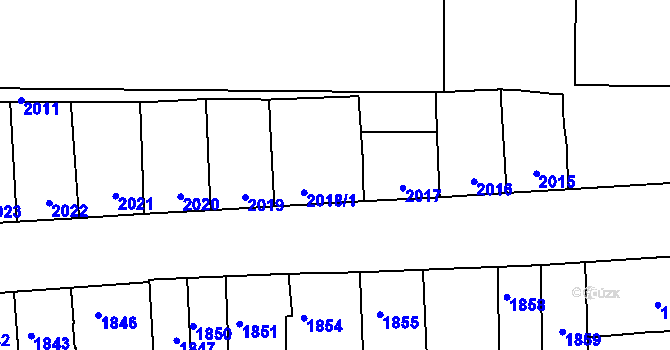 Parcela st. 2018/2 v KÚ Přerov, Katastrální mapa