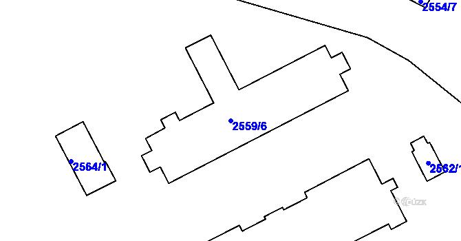 Parcela st. 2559/6 v KÚ Přerov, Katastrální mapa