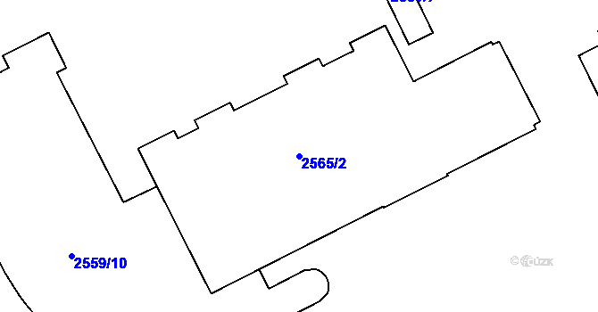 Parcela st. 2565/2 v KÚ Přerov, Katastrální mapa