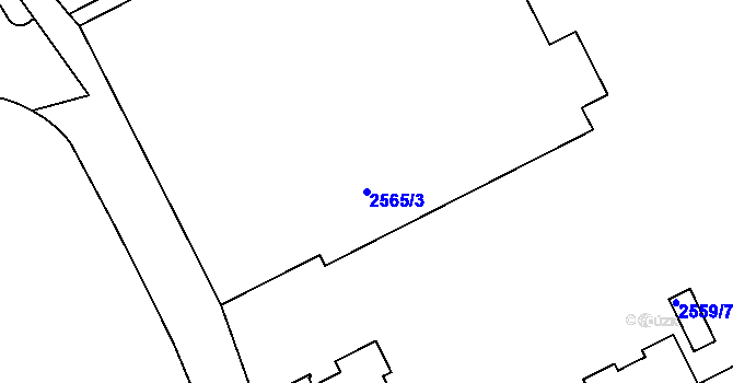Parcela st. 2565/3 v KÚ Přerov, Katastrální mapa