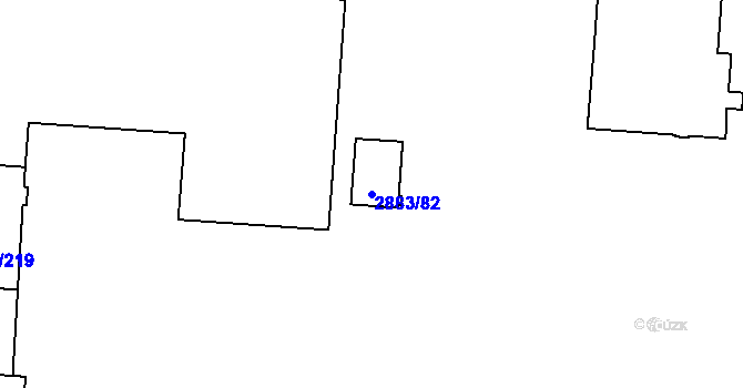 Parcela st. 2883/82 v KÚ Přerov, Katastrální mapa