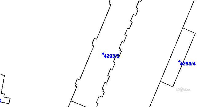 Parcela st. 4293/6 v KÚ Přerov, Katastrální mapa