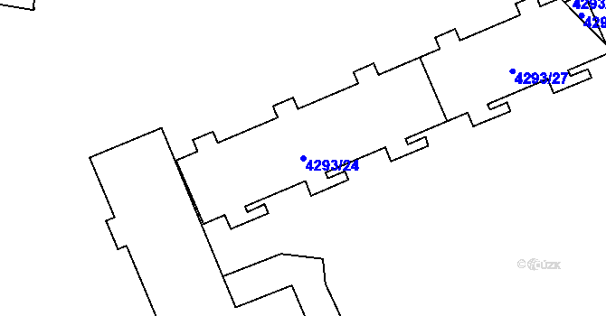 Parcela st. 4293/24 v KÚ Přerov, Katastrální mapa