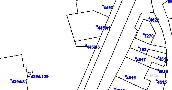 Parcela st. 4459/3 v KÚ Přerov, Katastrální mapa