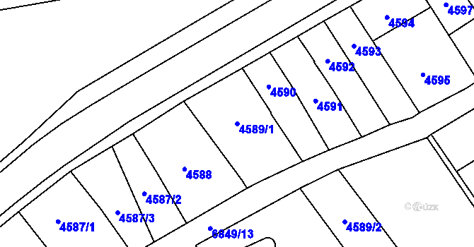 Parcela st. 4589/1 v KÚ Přerov, Katastrální mapa