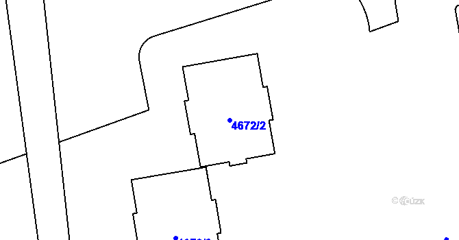 Parcela st. 4672/2 v KÚ Přerov, Katastrální mapa
