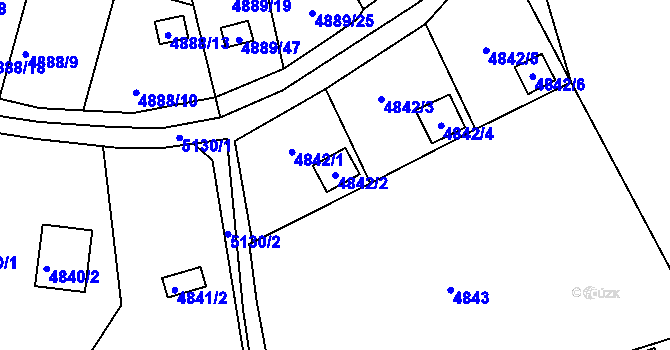 Parcela st. 4842/2 v KÚ Přerov, Katastrální mapa