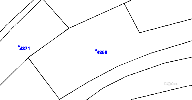 Parcela st. 4868 v KÚ Přerov, Katastrální mapa
