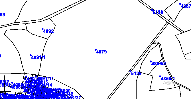 Parcela st. 4879 v KÚ Přerov, Katastrální mapa