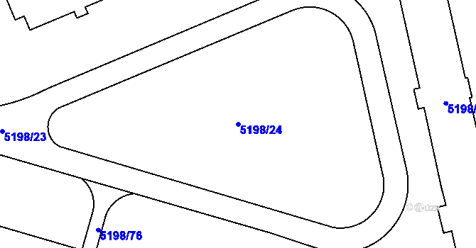 Parcela st. 5198/24 v KÚ Přerov, Katastrální mapa