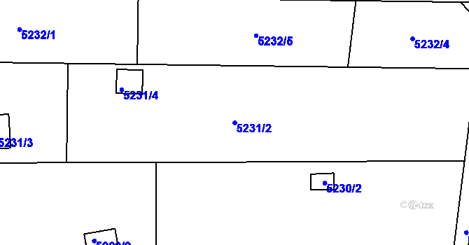 Parcela st. 5231/2 v KÚ Přerov, Katastrální mapa
