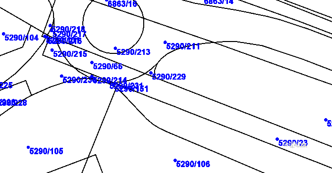 Parcela st. 5290/13 v KÚ Přerov, Katastrální mapa