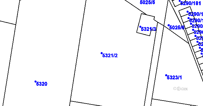 Parcela st. 5321/2 v KÚ Přerov, Katastrální mapa