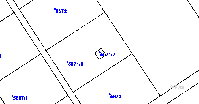 Parcela st. 5671/2 v KÚ Přerov, Katastrální mapa