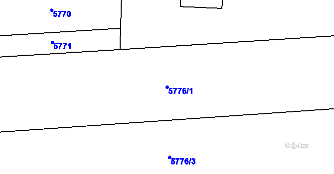 Parcela st. 5776/1 v KÚ Přerov, Katastrální mapa