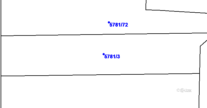 Parcela st. 5781/3 v KÚ Přerov, Katastrální mapa