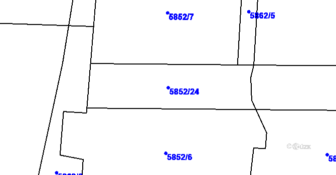 Parcela st. 5852/24 v KÚ Přerov, Katastrální mapa