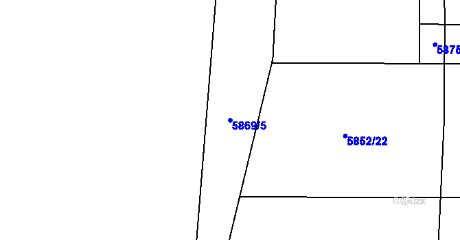Parcela st. 5869/5 v KÚ Přerov, Katastrální mapa