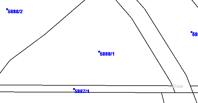 Parcela st. 5888/1 v KÚ Přerov, Katastrální mapa