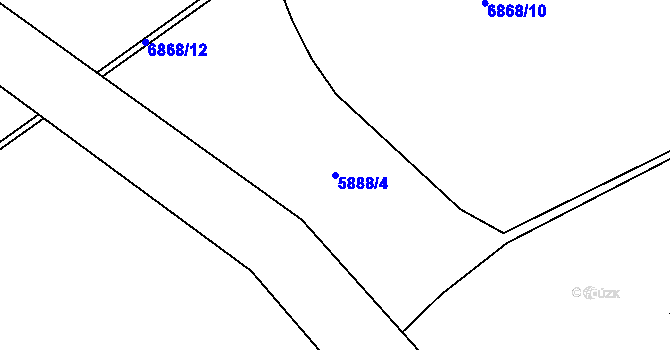 Parcela st. 5888/4 v KÚ Přerov, Katastrální mapa
