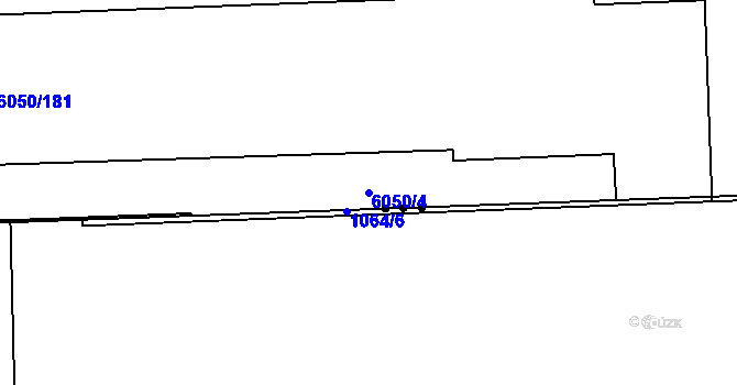 Parcela st. 6050/4 v KÚ Přerov, Katastrální mapa