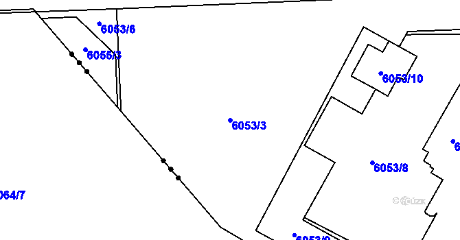 Parcela st. 6053/3 v KÚ Přerov, Katastrální mapa