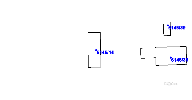 Parcela st. 6146/14 v KÚ Přerov, Katastrální mapa