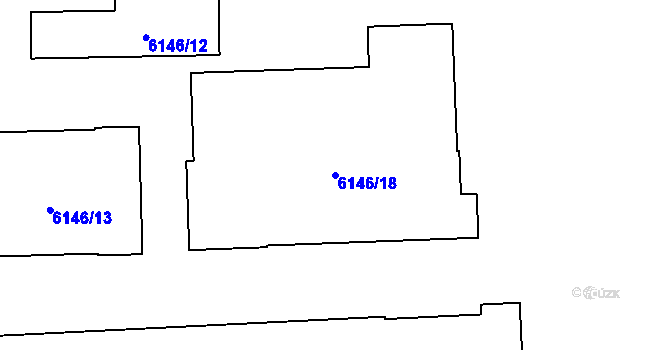 Parcela st. 6146/18 v KÚ Přerov, Katastrální mapa