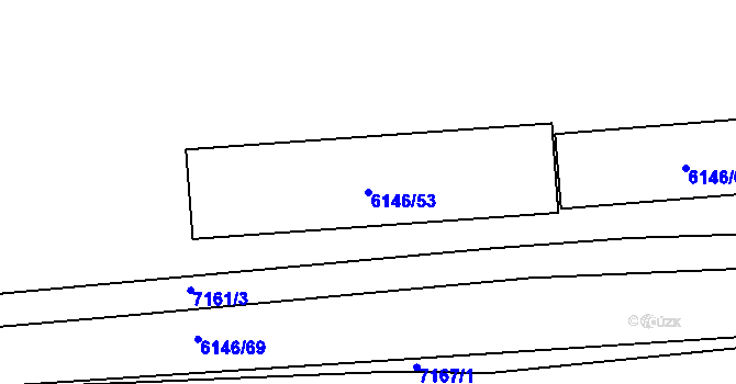 Parcela st. 6146/53 v KÚ Přerov, Katastrální mapa