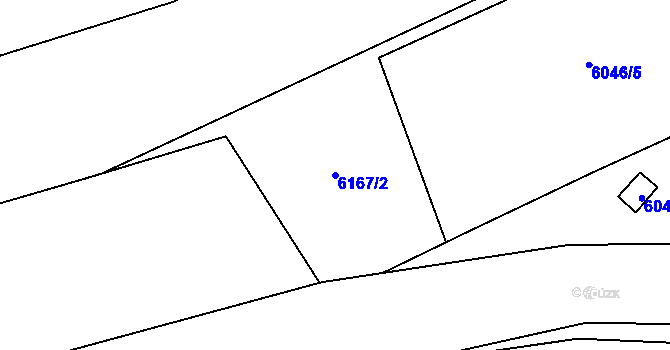 Parcela st. 6167/2 v KÚ Přerov, Katastrální mapa