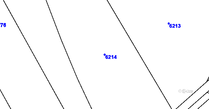 Parcela st. 6214 v KÚ Přerov, Katastrální mapa