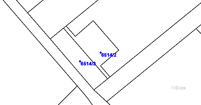 Parcela st. 6514/2 v KÚ Přerov, Katastrální mapa