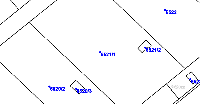 Parcela st. 6521/1 v KÚ Přerov, Katastrální mapa