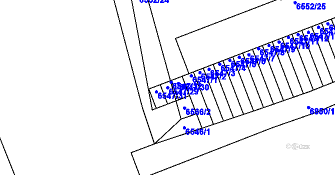 Parcela st. 6547/29 v KÚ Přerov, Katastrální mapa
