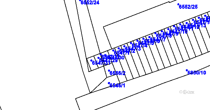 Parcela st. 6547/30 v KÚ Přerov, Katastrální mapa