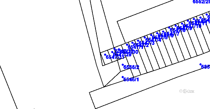 Parcela st. 6547/31 v KÚ Přerov, Katastrální mapa