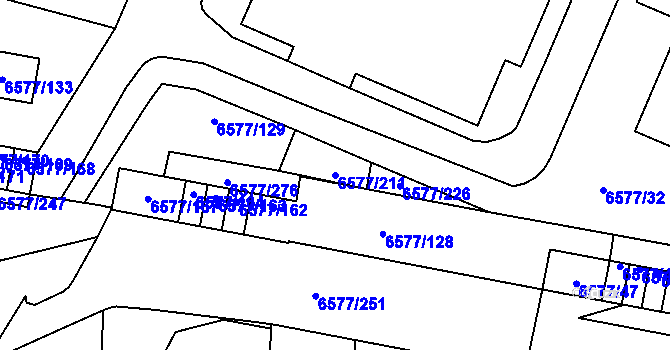 Parcela st. 6577/211 v KÚ Přerov, Katastrální mapa