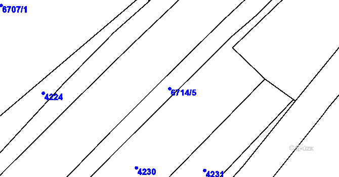 Parcela st. 6714/5 v KÚ Přerov, Katastrální mapa