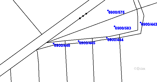 Parcela st. 6900/445 v KÚ Přerov, Katastrální mapa