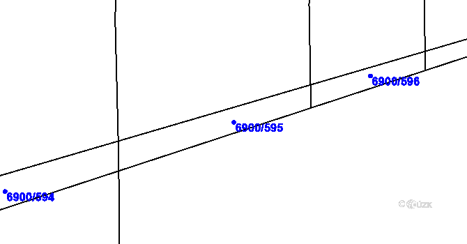 Parcela st. 6900/595 v KÚ Přerov, Katastrální mapa
