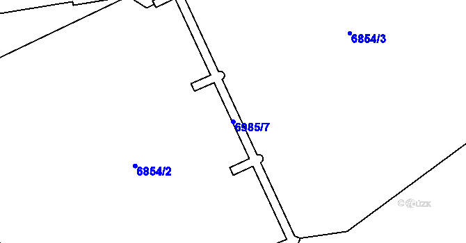 Parcela st. 6985/7 v KÚ Přerov, Katastrální mapa