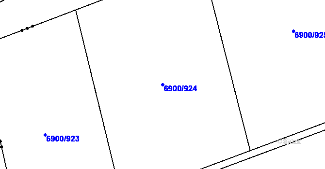 Parcela st. 6900/924 v KÚ Přerov, Katastrální mapa