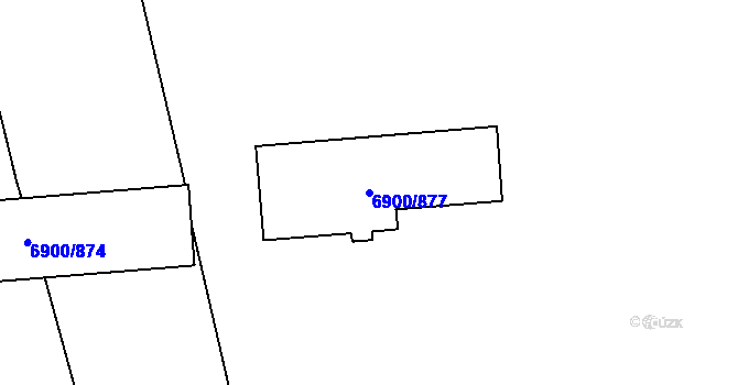 Parcela st. 6900/877 v KÚ Přerov, Katastrální mapa