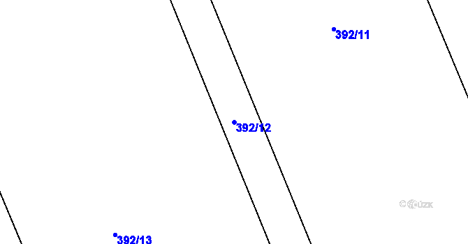 Parcela st. 392/12 v KÚ Předmostí, Katastrální mapa