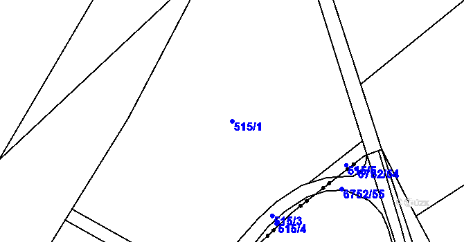 Parcela st. 515/1 v KÚ Předmostí, Katastrální mapa