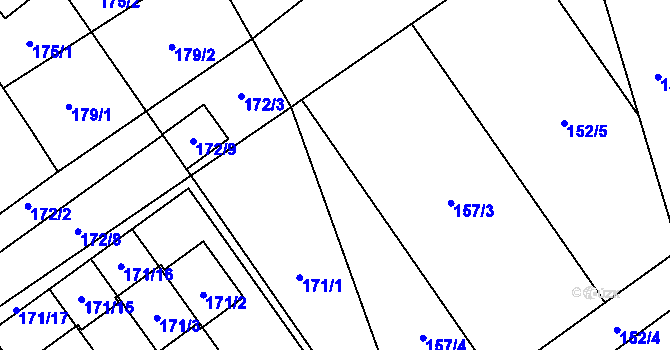 Parcela st. 168 v KÚ Kozlovice u Přerova, Katastrální mapa